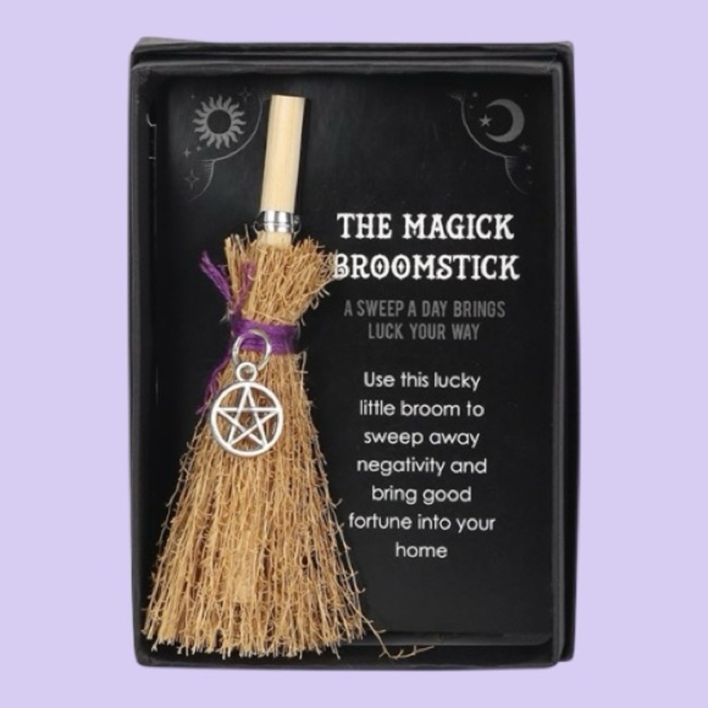 Gothic Homeware Pentagram Mini Magick Broomstick